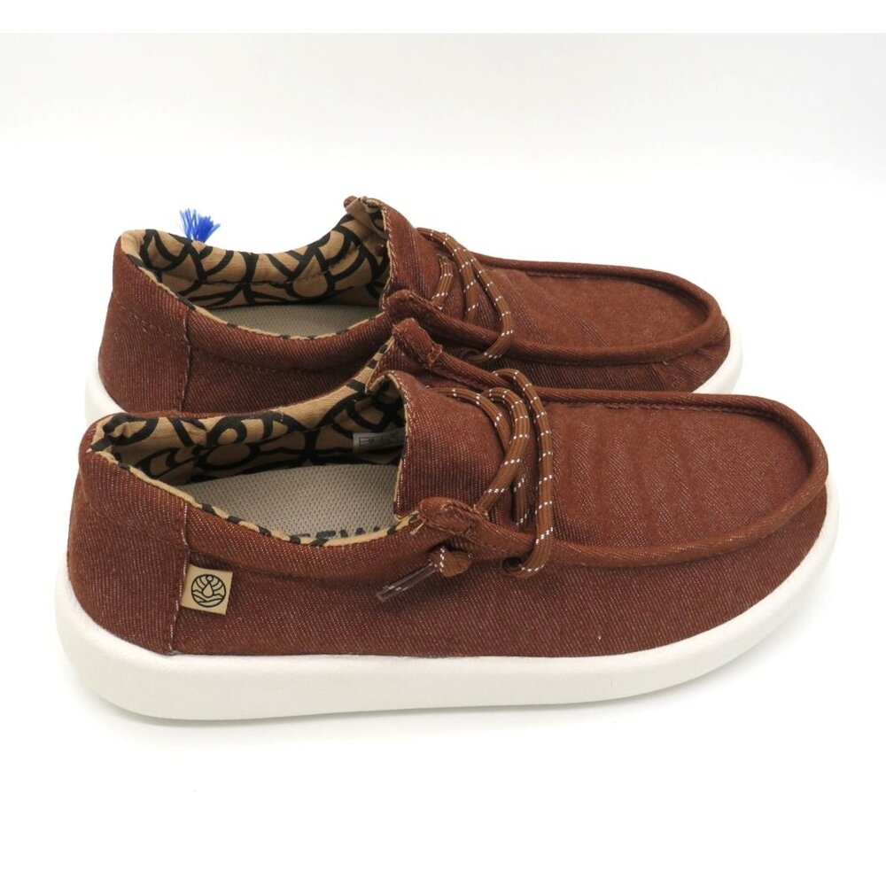 Freewaters Men's Brown Casual Shoes US 10 Textile Upper Lightweight Slip-Ons NEW